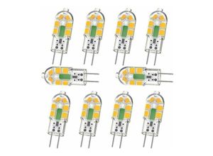 7007957675995 - 10 Stück G4-Glühbirne G4-LED-Glühbirne 2 w 240 lm entspricht 20 w G4-Halogenbirne warmweiß 3000 k ac dc 12 v flimmerfrei nicht dimmbar - Lablanc