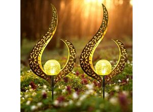 7007957777798 - Solar-Gartenleuchten mit Solar-Flammenleuchten 2er-Set Outdoor-Gartendeko für Terrasse Beleuchtung für Wege LED-Lampe Dekoration aus Metall und 7007957777798 - Solar-Gartenleuchten mit Solar-Flammenleuchten 2er-Set Outdoor-Gartendeko für Terrasse Beleuchtung für Wege LED-Lampe Dekoration aus Metall und