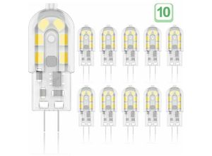 7007958062350 - Jalleria - G4 LED-Leuchtmittel 2 w 20 w entspricht Halogenlampen Warmweiß 3000 k 200 lm 12 x smd 12 v ac dc 10 Stück [Energieklasse a+]