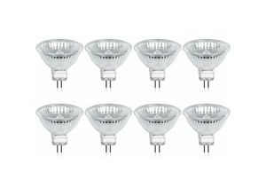 7007958120210 - Jalleria - Halogenlampe GU53 MR16 35 w 12 v Warmweiß 2800 k dimmbar Glasabdeckung 400 Lumen 2-poliger Spot-Ersatz 8 Stück