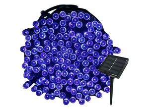 7007958235563 - Jalleria - Blaue 22 m lange Solar-Lichterkette 200 LEDs 8 Lichter-Sets Lichtergirlande ideal für Party Hochzeit Geburtstag und Garten im Freien