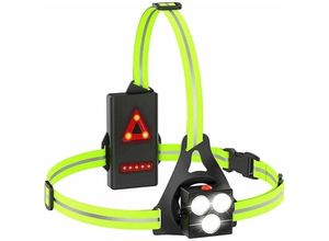 7007958264365 - Jalleria - Brustlicht LED-Lauflicht zum Laufen usb wiederaufladbar Lauflampe 3 Modi 500 Lumen wasserdichtes Brustlicht zum Joggen Camping