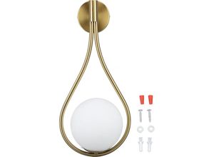 7014526870798 - Wassertropfen-Wandleuchte LED-Globus-Wandleuchte goldene Innendekoration Lampe für Wohnzimmer Schlafzimmer Gang Treppen - Sjlerst