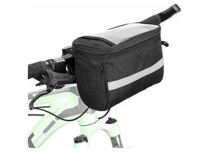 7022896645403 - Ahlsen - Fahrrad-Lenkertasche – wasserdicht – Kühltasche mit reflektierenden Streifen – Handy Karten oder Navigationssystem für Reisen Geocaching