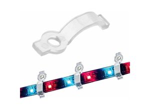 7022896710071 - Ahlsen 100 Stück Befestigungsclip für LED-Streifen 10 mm LED-Streifen-Befestigungsclips Lichtstreifen-Montagehalterungen für LED-Streifen (klares