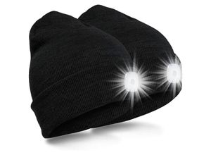 7022896713638 - LED-Beanie-Mütze mit LED-Licht zum Joggen Camping Laufen (2 Stück) - Ahlsen