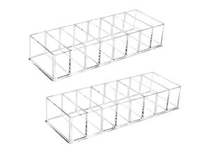 7036812188042 - Ahlsen - Stück transparente Make-up-Aufbewahrungsbox 248 x 85 x 48 cm transparenter Make-up-Organizer Kunststoff-Aufbewahrungsbox Fach