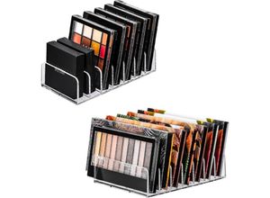 7036812196337 - Ahlsen - Acryl-Kosmetik-Aufbewahrung Make-up-Organizer mit 7 Fächern für Make-up-Lidschatten-Paletten Schattenpalette