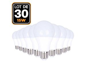 7061111191455 - Europalamp - 30 Ampoules led E27 15W Blanc Froid 6000K Haute Luminosité