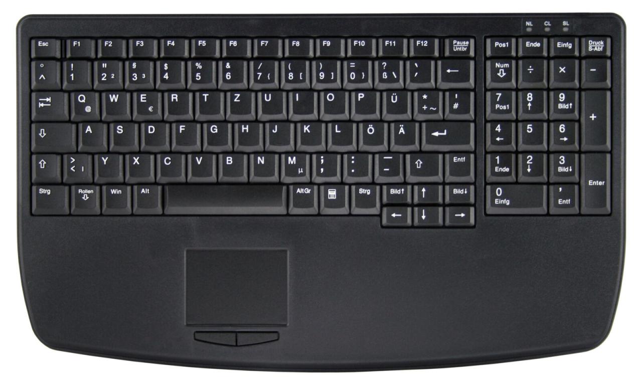 7061111519372 - AK-7410-G Tastatur mit Touchpad - QWERTZ Deutsch - Schwarz 7061111519372 - AK-7410-G Tastatur mit Touchpad - QWERTZ Deutsch - Schwarz