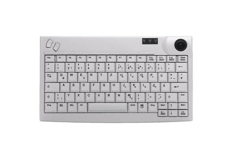 7061112760384 - AK-440-TU Tastatur mit Trackball - QWERTZ Deutsch - Weiß