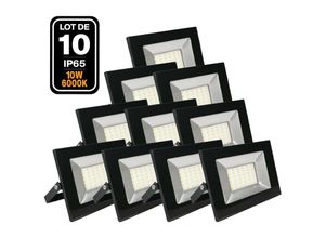 7061112896519 - Europalamp - 10 Projecteurs Led 10W Ipad 6500k Haute Luminosité