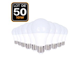 7061113318300 - Europalamp - 50 LED-Glühbirnen E27 10W Neutralweiß 4500K Hohe Helligkeit