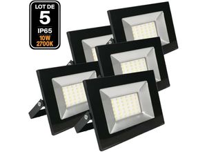 7061113901151 - Europalamp - 5 Projecteurs Led 10W Ipad 3000k Haute Luminosité