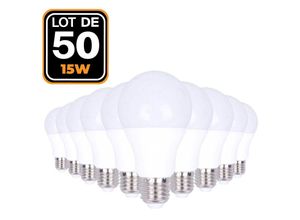 7061117102189 - Europalamp - 50 LED-Glühbirnen E27 15W Neutralweiß 4500K Hohe Helligkeit