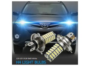 7062012377153 - Sjqka - 2X H4 Xenon Lampe 120 led 3528 smd Scheinwerfer Hi Lo Beam Glühbirne Lampe Weiß 7062012377153 - Sjqka - 2X H4 Xenon Lampe 120 led 3528 smd Scheinwerfer Hi Lo Beam Glühbirne Lampe Weiß
