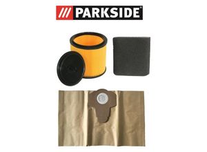 7081411141578 - Parkside - Filter Set Nassfilter Trockenfilter und Staubsaugerbeutel 20 Liter