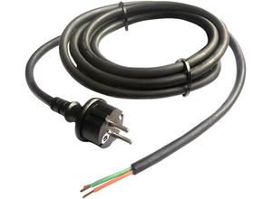 7107020471728 - AS SCHWABE Elektro-Kabel Kabel Anschlussleitung mit Schuko-Stecker 10m Gr 1000 cm schwarz