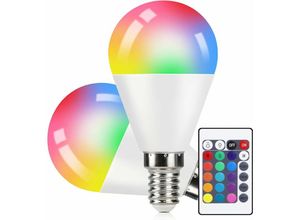 7148556125600 - Led Smarte Farbwechsel E14 P45 Lampe rgb Light Bulb 3000k Warmweiß 4w Mit Fernbedienung Dimmable Coloured Bulb 16 Colours 4 Dynamic Modes