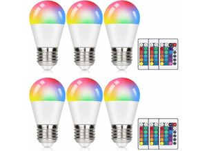 7148556126072 - Led Smarte Farbwechsel E27 Lampe rgb Light Bulb 3000k Warmweiß 4w Mit Fernbedienung Dimmable Coloured Bulb 16 Colours 4 Dynamic Modes Enegiesparende