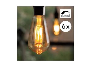 7280472789600 - ZMH 6xE27 LED Edison Gluehbirne Vintage Glühlampe Warmweiß 2700K Gluehbirne 4W Dekorative Filament Lampen ST64 Antike Bulb für Nostalgie und Retro