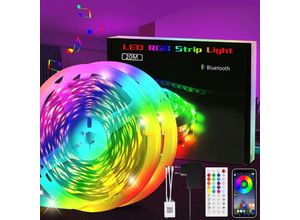 7280472794628 - Led Streifen Strip rgb - Smart led Band Bluetooth Selbstklebend 16 Mio Farbwechsel Musiklichterkette mit Fernbedienung App Steuerbar led Leiste für