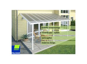 7290103111038 - Chalet&jardin - Palram - Canopia Aluminium Terrassenüberdachung Feria Weiß - weiß