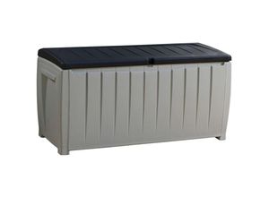 7290106937048 - Novel Aufbewahrungsbox - 124x55x625cm - 340 Liter Fassungsvermögen - Kunststoff - Schwarz - geeignet für 2 Personen zum Sitzen (max 220kg) - Keter