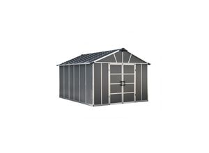 7290108137293 - Palram-canopia - Canopia Yukon Polycarbonat Gerätehaus 332X395X252 cm Dunkelgrau - Ohne Boden