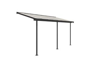 7290108138535 - Palram-canopia - Palram-Canopia Aluminium Terrassenüberdachung mit Doppelstegplatten Sierra anthrazit 230 x 447 cm