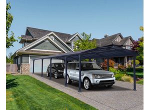 7290108139006 - Palram Canopia Arcadia Carport anthrazit 1072x359x242 in cm (LxBxH)