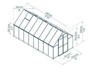 7290108610994 - Canopia Essence 49x25 Gewächshaus silber