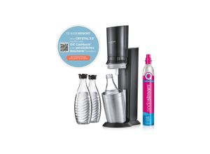 7290116743387 - SodaStream Crystal 30 Titan Wassersprudler mit QC CO2-Zylinder und 3x Glaskaraffe