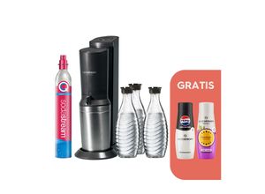 7290119794126 - CRYSTAL 30 Wassersprudler titan Bundle inkl 3x Glasflasche 1x Maracuja ohne Zucker Sirup 1x Pepsi Zero Zucker Sirup 1x Quick-Connect Zylinder