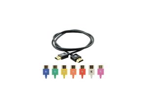 7291063068042 - - flexibles Hochgeschwindigkeits-HDMI-Kabel mit Ethernet ultraflach schwarz (c-hm hm pico bk-10)