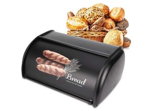 7295824460694 - Ejlife - Haofy Großer Brotkasten Edelstahl-Brotkasten für Küchenarbeitsplatte Brotbehälter für Brot oder Laib Perfekt für Küche Bäckereien