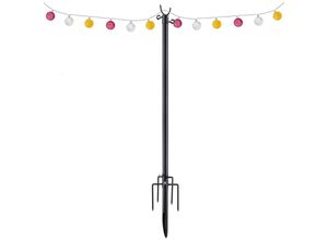 7295824483815 - Rosvola - 2Pcs Lichterkette String Lichtmast Garden Schferhaken String Light Pole Verstellbar Schferstab Laternenstab Hirtenhaken für Auenlichter