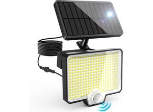 7295824516933 - 294 LED-Solarleuchten für den Außenbereich mit Bewegungsmelder 4 Modi IP65 6000–6500 k Solar-Wandleuchte für Garten Garage - Ejlife