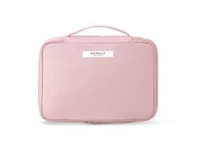 7296924912915 - AlwaysH Make-up-Tasche Kulturbeutel Reise-Kosmetiktasche mit Fächern tragbarer wasserdichter Make-up-Organizer für Frauen und Mädchen (Pink)