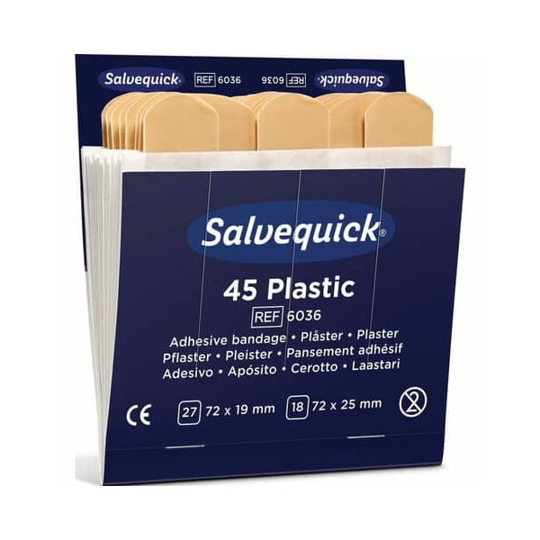 7310610060367 - Refill für SALVEQUICK 6 VE Pflaster-Strips wasserfest je 45 Stk VE à 6 Stk