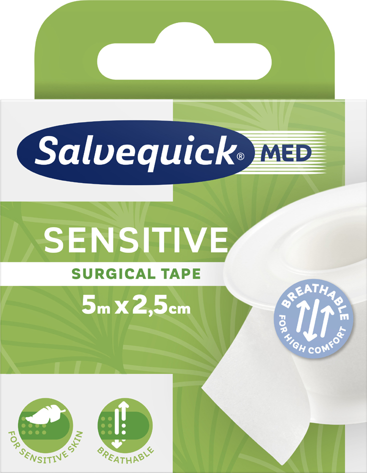 7310615927245 - CEDERROTH Salvequick MED Fixierpflaster sensitiv 25mm x 5m