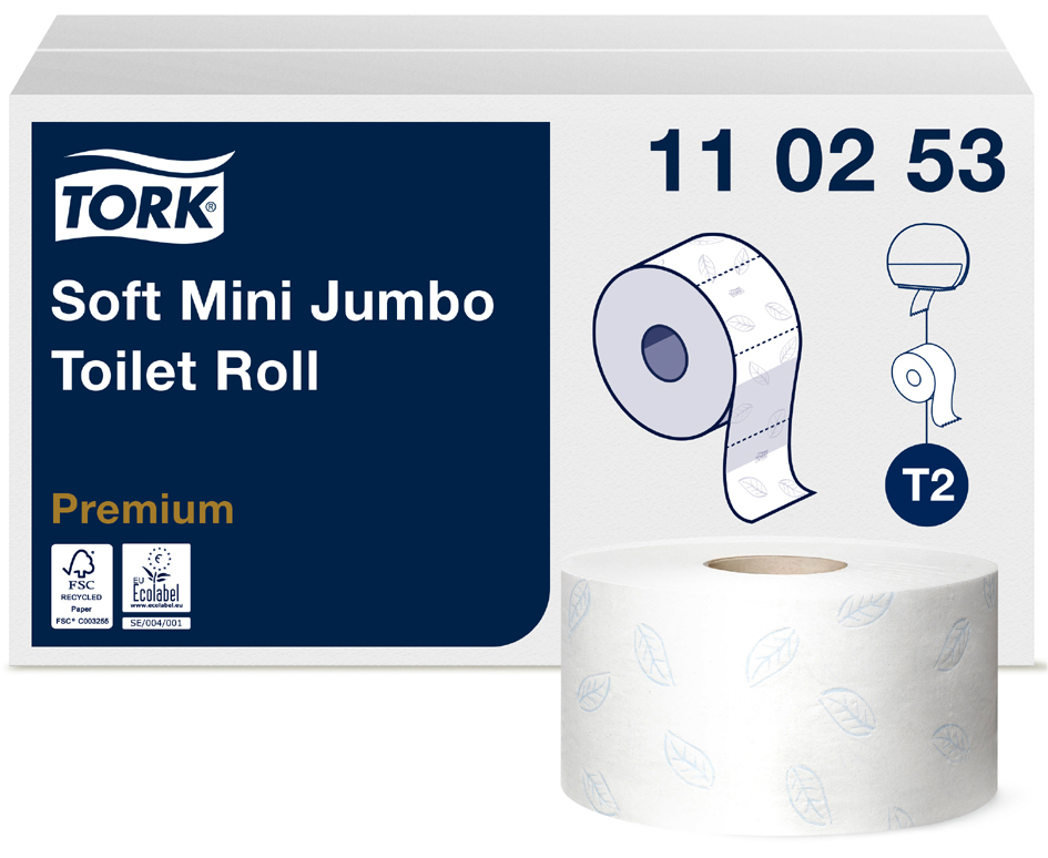 7310791268484 - TORK Minirollen-Toilettenpapier Jumbo 2-lagig weiß 170 m