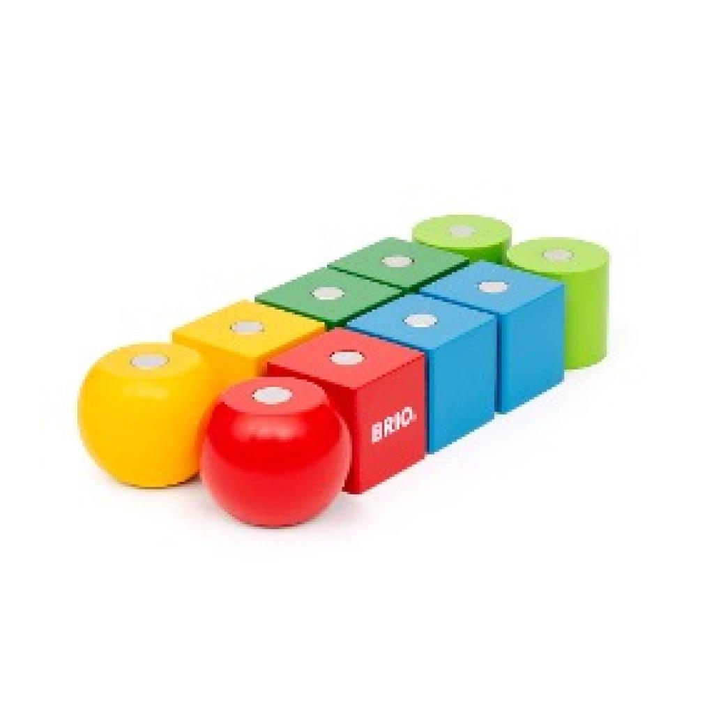 7312350304350 - BRIO - 30435 Magnetische Holzbausteine | Holzbausteine für Kinder ab 12 Monaten