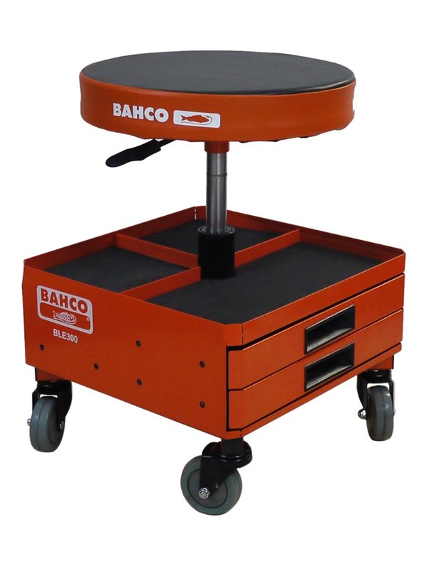 7314150227648 - BAHCO Cushioned pneumatic stool with easy-to-reach storage drawers and trays for tools and parts