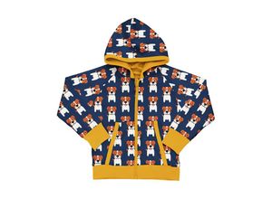 7314500521297 - Maxomorra - Kapuzen-Sweatjacke FARM DOG zum Wenden in dunkelblau Gr86 92