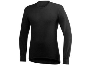 7317430007442 - Crewneck 200 Rundhalshemd   Merino Shirt langarm black Gr S - Black