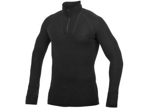 7317430034714 - Zip Turtleneck Lite Rollkragenhemd  Merino Shirt Langarm black Gr l - Black - Woolpower