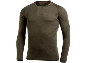 7317430035391 - Crewneck lite Rundhalshemd   Merino Shirt langarm Pine Green Gr m - Pine green - Woolpower