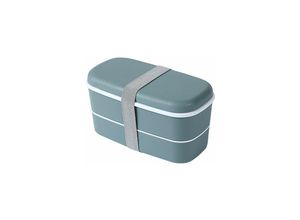 7317829349429 - Lunchbox mit großem Fassungsvermögen für Erwachsene – Bento – auslaufsicher BPA-frei – Essensbox mit zwei Fächern Besteck und Trennwänden –