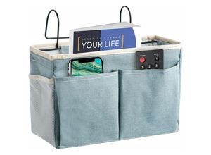 7317829361124 - Shining House - Bett-Organizer Nachttischtaschen Etagenbett-Tasche hängender Aufbewahrungskorb am Bett für Etagenbett Schlafsäle Bettgitter und